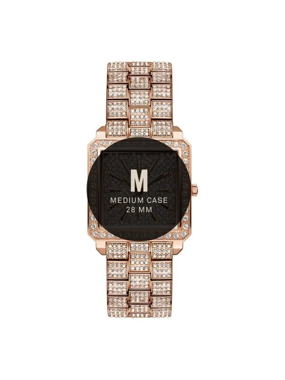 NWT JBW Cristal Quartz Diamond Crystal Rose Dial Ladies Watch
